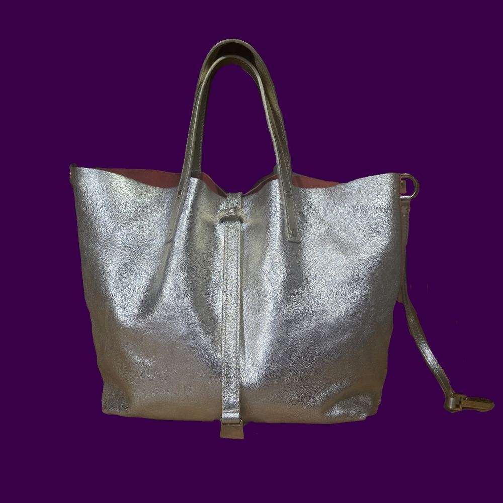 Tiffany & Co Tote Bag reversible gold Leather And Orange suede